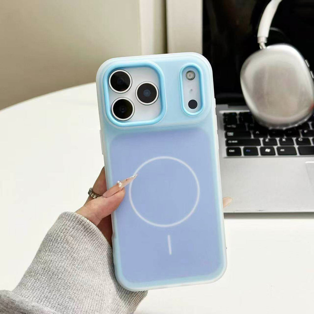 New two-color jelly magnetic two-in-one suitable for iphone17promax mobile phone case apple 11 frosted skin feel