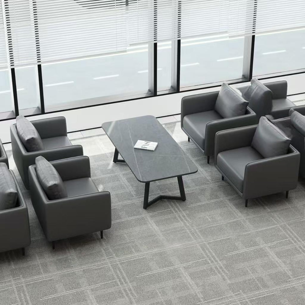 Luxury office sofa set for 4s dealerships: minimalist modern business reception, meeting, and lounge area - available in single, double, and three-seater configurations