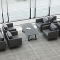 Luxury office sofa set for 4s dealerships: minimalist modern business reception, meeting, and lounge area - available in single, double, and three-seater configurations