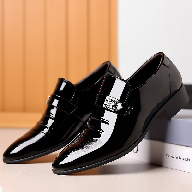 Men's leather dress shoes - new business casual style, breathable, pointed toe, perfect for spring/autumn, british & korean style, groom's wedding shoes