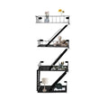 Trendy multi-tiered staircase shelf set - iron art wall-mounted storage rack for home bedroom decoration and organization