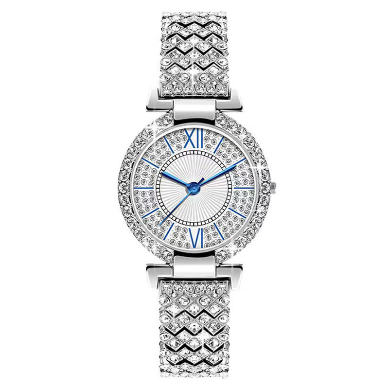 Live broadcast douyin popular full diamond women's watch women's watch quartz watch bracelet watch women's one piece dropshipping source