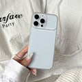 Suitable for apple 17 mobile phone case soft color large window glossy simple macaron all-inclusive iphone18 anti-fall case 12