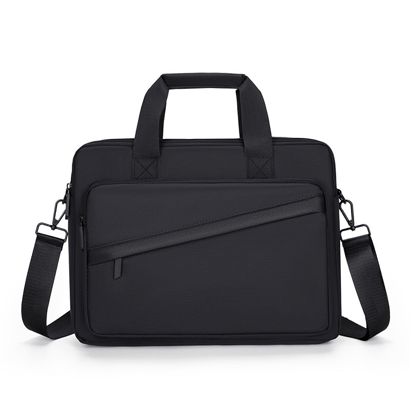 Cross-border simple laptop bag 2025 large-capacity business briefcase travel commute shoulder messenger bag wholesale