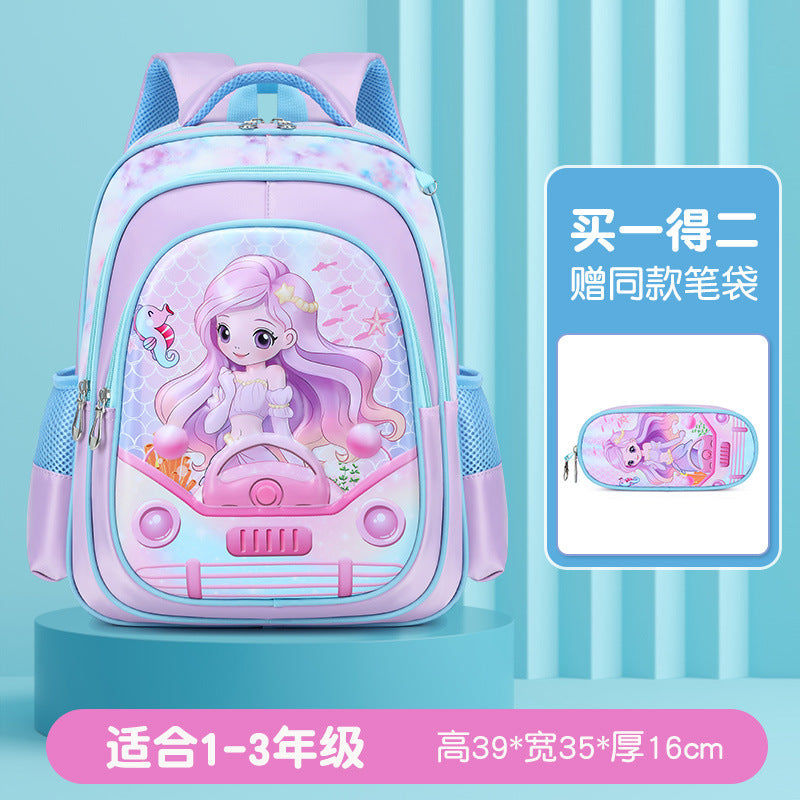 New arrival: elementary school backpack set (grades 1-3) - cute cartoon princess & astronaut designs for boys & girls - two-piece set