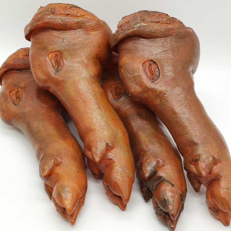 Simulated food pig's foot model, plastic fake ribs pig's trotters props children's educational toys model window ornament
