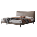 New arrival ultra-thin bedside genuine leather bed italianaccessible luxury master bedroom doubleclassy time-increasing flying wedding bed bedroom leather bed