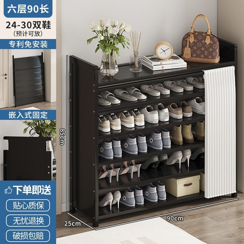 Shoe rack, installation-free, foldable, for home, doorway, entrance, dormitory, rental house, storage, simple and space-saving shoe cabinet
