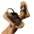 Women's summer casual slides - one-strap buckle sandals - retro korean style - plus size casual beach shoes -  collection