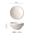 Personalized creative ceramic bowl for home rice bowl ceramic black and white dessert bowl one-person soup bowl noodle bowl