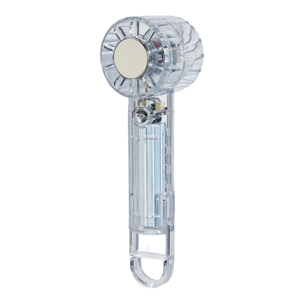 2026 new cross-border ice pack transparent fan - usb mini portable outdoor turbine handheld with carabiner, high wind power