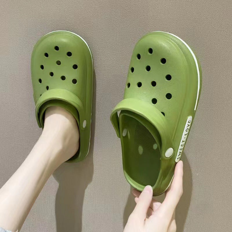 Personalized new arrival rubber and plastic feel fashion men's and women's clogs, lightweight non-slip toe shoes, inner and outer wear sandals
