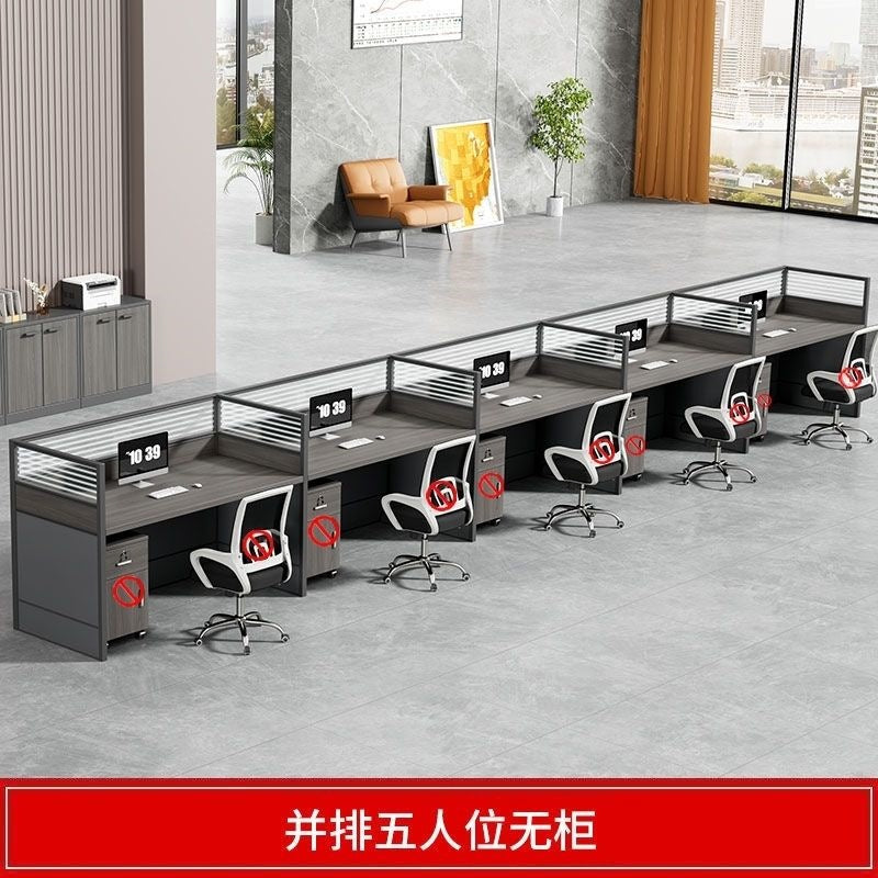 Office desk and chair set, staff workstation, desk, single/double desk, partitioned desk, soundproof desk - clearance sale