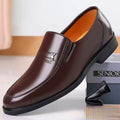 【ready to ship】new men's leather shoes - business casual, genuine soft leather, anti-slip soft sole, comfortable shoes for middle-aged and elderly men
