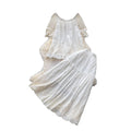 Heavy embroiderflower vest skirt elegancesuit women's summerslimming looklooseeleganttwo-piece setwork clothing style