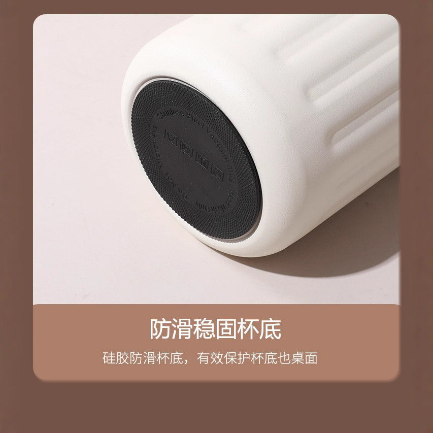 Smart coffee mug - 316 stainless steel, stylish design, car-friendly vacuum insulated thickened thermos, portable travel mug for students