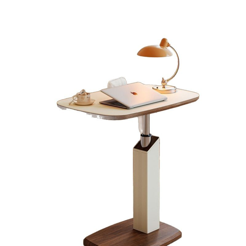 Saddle leather adjustable side table for home bedside table medieval style living room coffee table small table movable bedside computer table