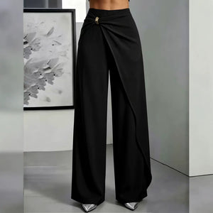 european and american cross-border fashion irregular patchwork suit pants - spring/autumn designer high-waisted casual straight-leg trousers