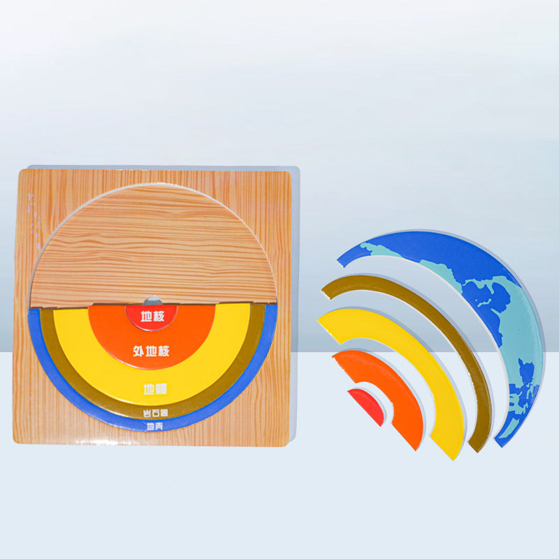Inside the earth, structure, center, core, handmade teaching aids, equipment package DIY science experiment puzzle 3D three-dimensional model