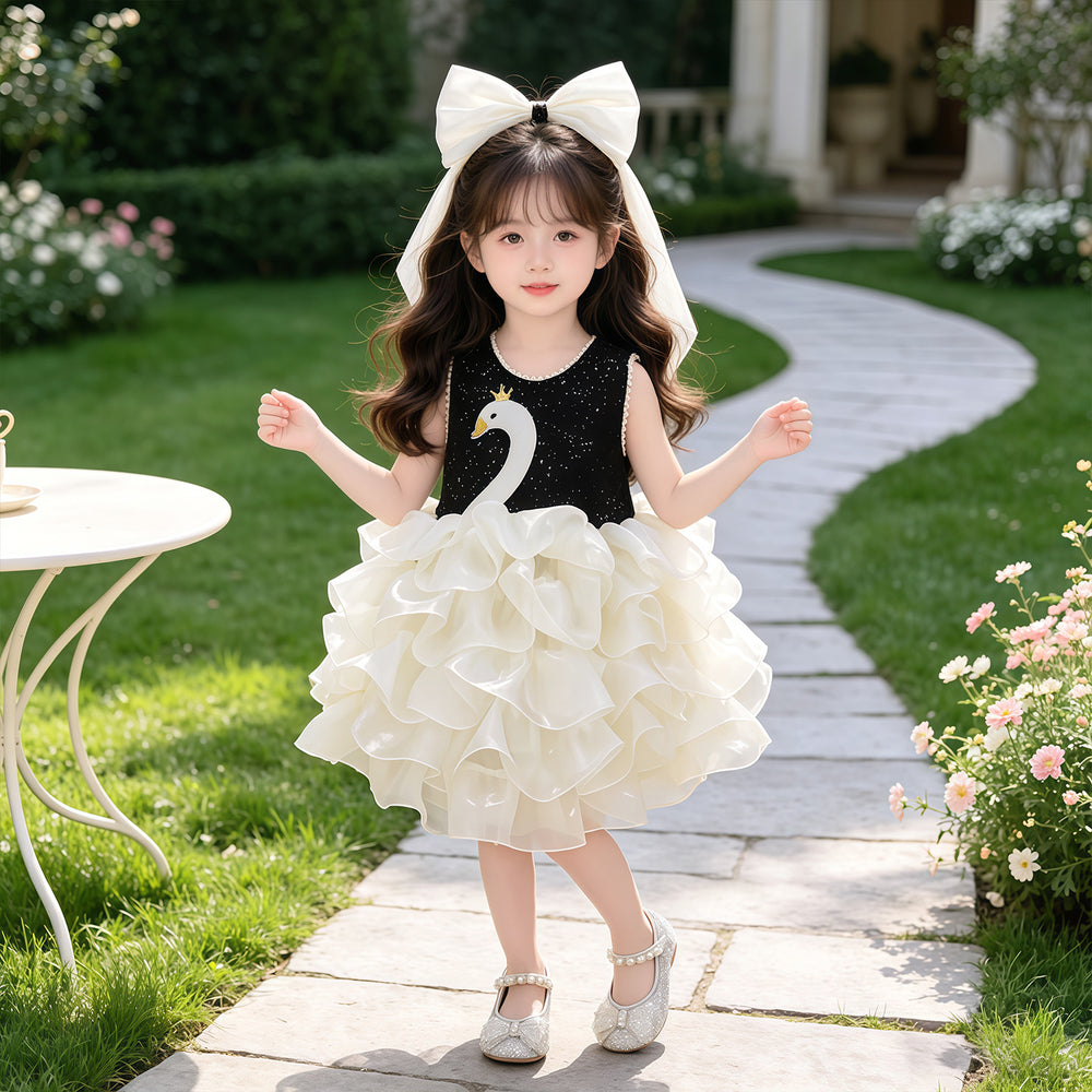 Girls' princess dress - new  summer collection - birthday outfit for little girls - stylish dress for baby girls' first birthday - cotton