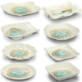 Melamine hot pot side dish plate beef plate imitation porcelain sushi plate korean style barbecue dish plate palace style hotel bowl and dish suit