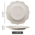 European retro ceramic western dinnerware restaurant hotel home use steak plate high-value unique ceramic plate dish
