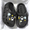 2024 new clogs: chunky platform, height increasing, non-slip, durable, beach-ready, cute cartoon, breathable, closed-toe sandals & slippers for women - summer collection
