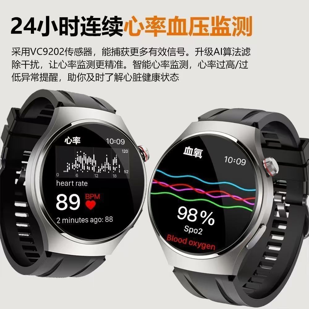 2025 new non-invasive blood glucose & blood pressure monitoring smartwatch - uric acid, lipid, heart rate tracking, nfc payment, and call functionality for seniors