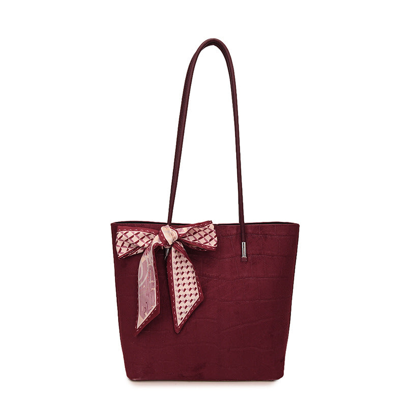 2025 new cross-border women's bag: minimalist, fashionable, retro, large capacity, letter print, handbag, shoulder bag, tote bag