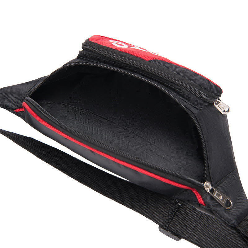 Fanny pack wholesale men's sports waist bag mobile phone fanny pack outdoor polyester shoulder messenger bag men's breast bag wholesale