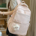 New large capacity butter casual backpack for students (middle & high school), korean style double shoulder bag, travel & street style bookbag