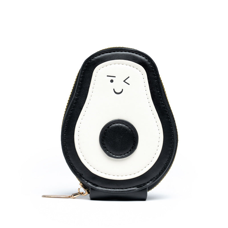 Organ card bag, certificate, new PU avocado mini cute change bag, multi-card storage, large-capacity bank card