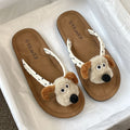 Ragdoll dog flip-flops women's summer outwear non-slipplaid non-slip student k-style flip-flops sandals animal cartoon