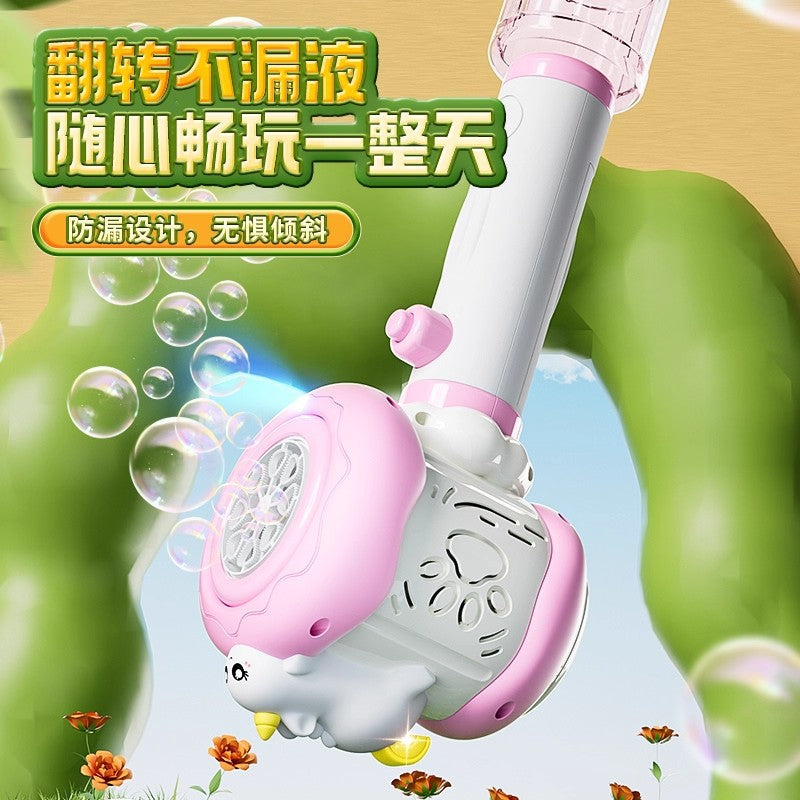 2025 new cartoon electric bubble machine - kids' handheld automatic bubble wand - summer beach family fun toy