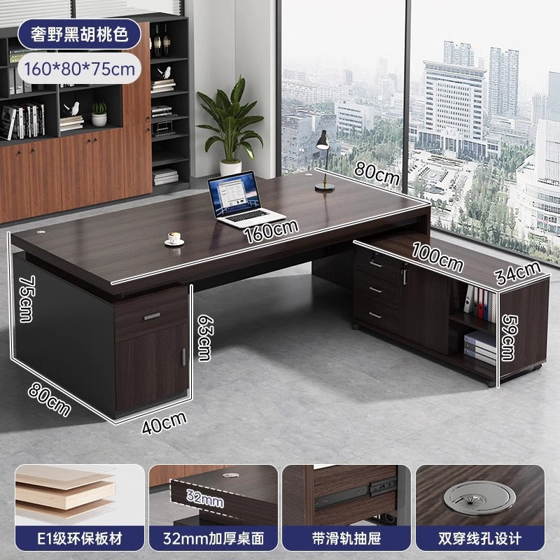 Desk Boss Table Single Desktop Office Table and Chair Combination Staff Desk Light Luxury Home Computer Desk