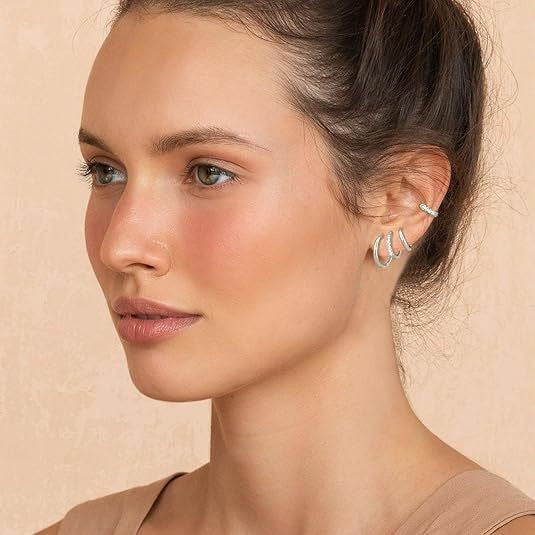 Amazon new fashion earring set multiple piercings casual open women's cartilage jewelry casual stud earrings