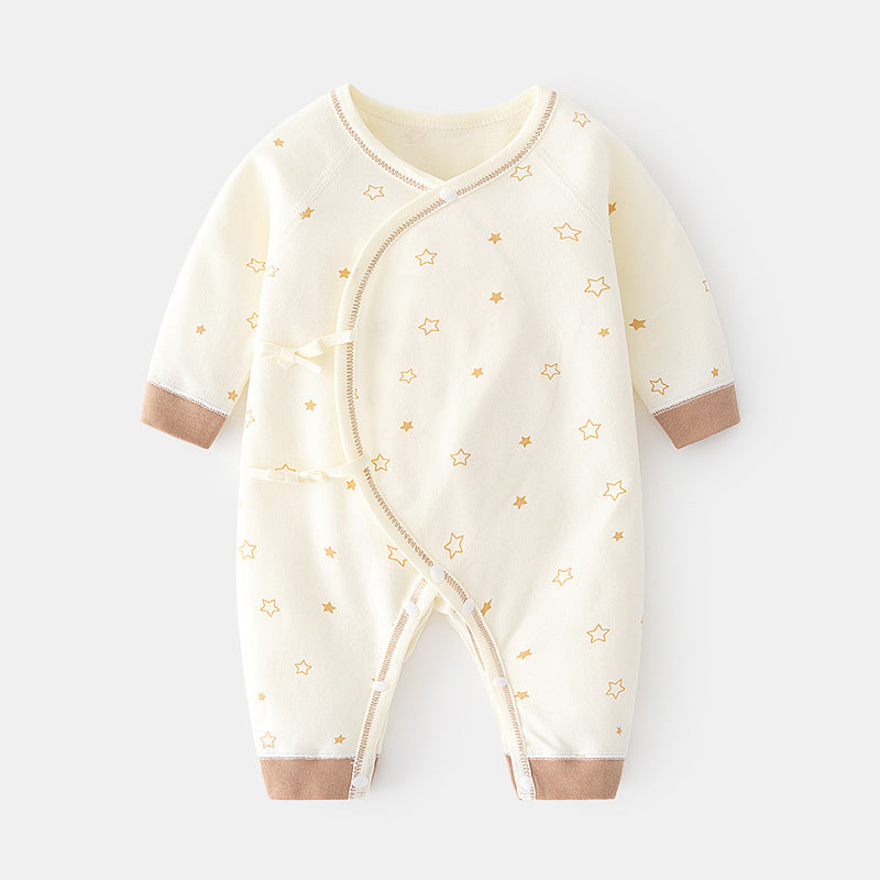 Babylonese onesie baby type a khaki spring & fallpure cotton newborn monk suit romper men's and women's baby inner clothes