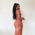 Fashion style tight mid-length dress round neck short sleeve long sleevesprinting hip pullover dressfashionelegant