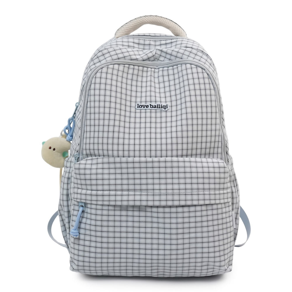 Japanese style small fresh plaid school bag for female junior high school students soft girl backpack for women cute jk backpack for women