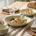 Japanese-style pasta plate, household salad plate, high-end restaurant ceramic tableware, retro straw hat bowl, light luxury western food plate