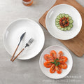 Chinese pure white thickened ceramic hot dish deep round plate chopped pepper fish head plate plate commercial hotel preparation plate tableware