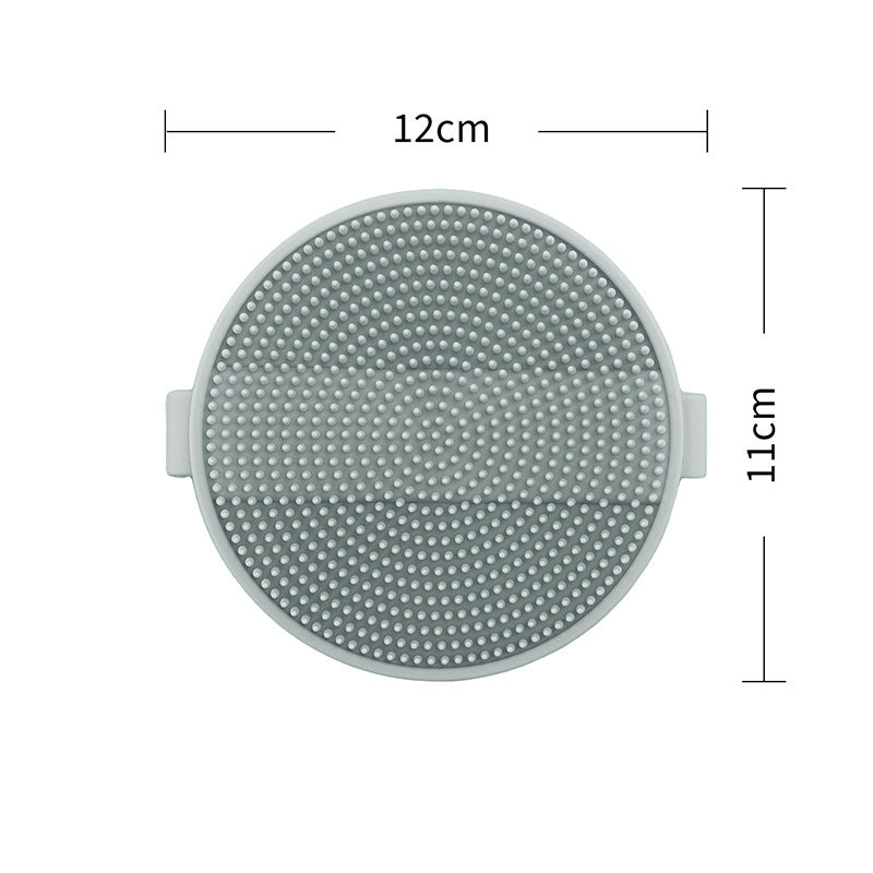 Cross-border Supply Round Silicone Bath Brush Company Corporate Gifts Customized Logo Printing Engraving Silicone Bath Brush