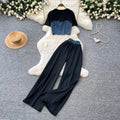 Commuting style silm vest high waistloose pantstwo-piece set female k-style summer silm type slimming lookelegantsuit