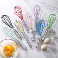 Stainless steel silicone whisk - manual egg beater - baking tool - cream whipper