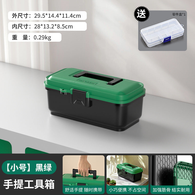 Large, industrial-grade, portable, multi-purpose toolbox for home, car, and workshop - ideal for diy, repair, and electrical work