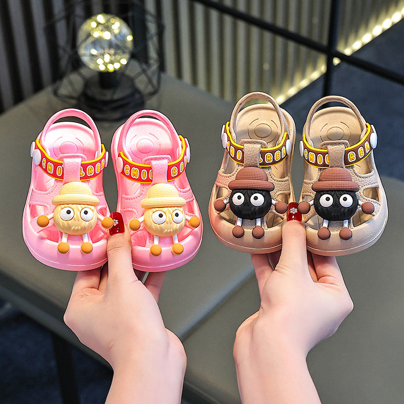 Kids' sandals: new summer korean style, soft sole, non-slip, waterproof first walker sandals for boys and girls aged 2-3 years