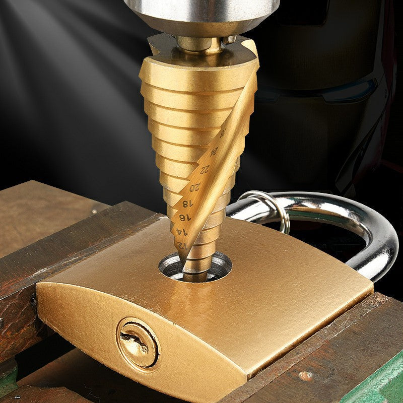 Pagoda drill bit hole opener universal drilling steel super hard reaming tapered metal multi-function stainless steel step drill