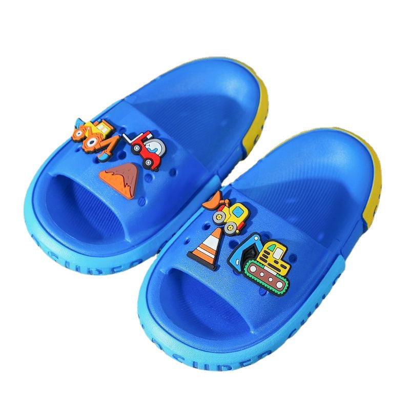 2023 new children's slippers - boys' and girls' soft-soled cartoon slides for home, baby and toddler bath, anti-slip sandals - wholesale