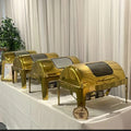 Gold-plated stainless steel buffet warming cabinet - commercial warming oven for hotel breakfast buffets