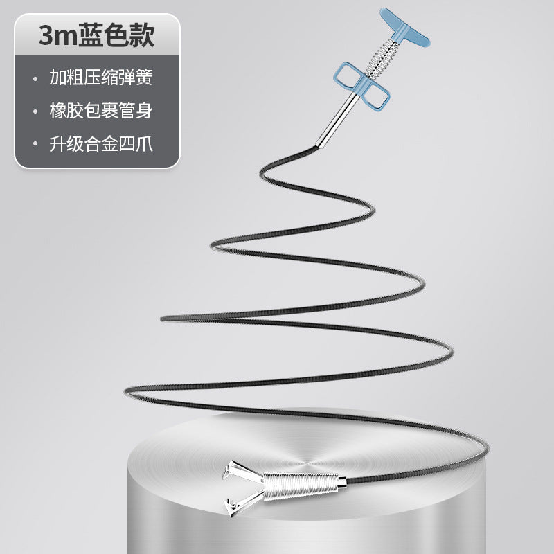 Sewer-opening artifact dredging kitchen pipe toilet blockage universal poke canal toilet dredger special tool